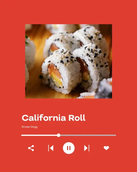 A música pediu um California Roll. Quem somos nós para dizer que não? 🍣

Já sab...