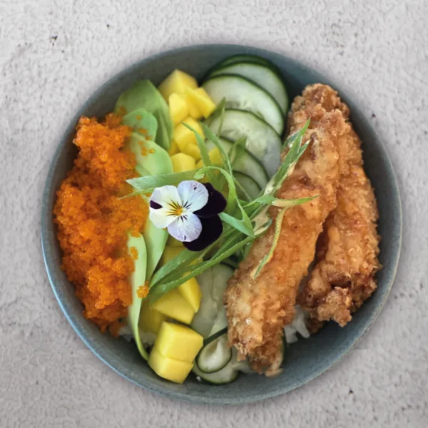 Poke de Tempura de Camarão